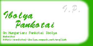 ibolya pankotai business card